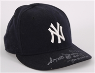 1998-2000 Reggie Jackson New York Yankees Signed & Multi-Inscribed Cap (JSA)