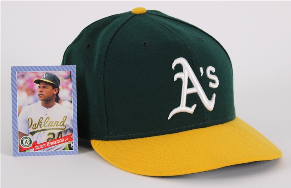2019 Rickey Henderson Oakland Athletics Post Career Team Issued Cap (MEARS LOA/MLB Hologram)