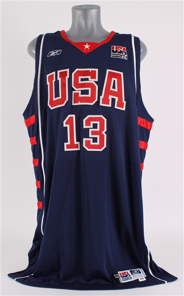 2004 Tim Duncan Team USA Basketball Olympic Road Jersey (MEARS A5)