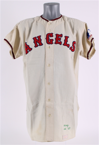 1969 Rudy May California Angels Game Worn Home Jersey (MEARS LOA)