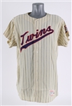 1966 Al Worthington Minnesota Twins Game Worn Home Jersey (MEARS LOA)