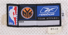 2001-02 Latrell Sprewell New York Knicks Signed Game Worn Home Jersey (MEARS A5/JSA)