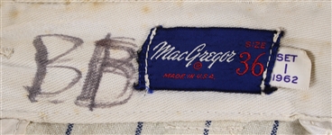 1962 Roger Maris New York Yankees Organizational Uniform Pants + Maris Historical Stitches Trading Card (MEARS LOA)
