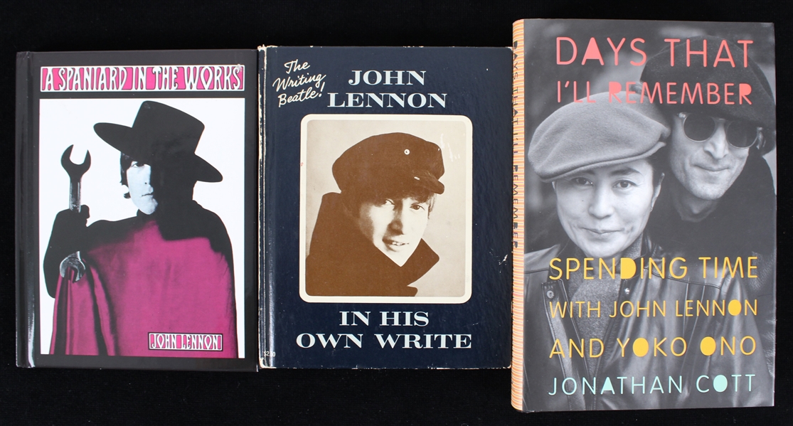 1964-2015 John Lennon The Beatles Hardcover Books - Lot of 3 w/ In His Own Write, A Spaniard In The Works & Days That Ill Remember