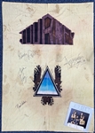  1973-77 circa Historic Early Legendary Journey Autographed 47 x 65 Original Hand Drawn Onsite Concert Stadium Banner & Next Record Album (JSA)