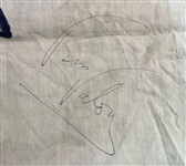  1973-77 circa Historic Early Legendary Journey Autographed 47 x 65 Original Hand Drawn Onsite Concert Stadium Banner & Next Record Album (JSA)