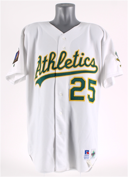 1994 Mark McGwire Oakland Athletics Game Worn Home Jersey (MEARS A5)