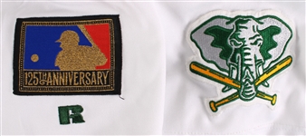 1994 Mark McGwire Oakland Athletics Game Worn Home Jersey (MEARS A5)