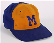 1975-76 Milwaukee Brewers Game Worn Road Cap attributed to Hank Aaron (MEARS LOA)