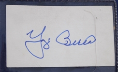 1987 Yogi Berra Houston Astros Game Worn Uniform Pants + Garment Bag w/ Signed Card (MEARS LOA/JSA)