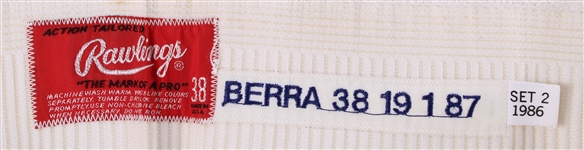 1987 Yogi Berra Houston Astros Game Worn Uniform Pants + Garment Bag w/ Signed Card (MEARS LOA/JSA)