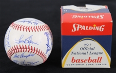 1965 Chicago Cubs Team Signed ONL Giles Baseball w/ 25 Signatures Including Ernie Banks, Ron Santo, Harvey Kuenn & More (JSA)