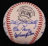 1965 Chicago Cubs Team Signed ONL Giles Baseball w/ 25 Signatures Including Ernie Banks, Ron Santo, Harvey Kuenn & More (JSA)