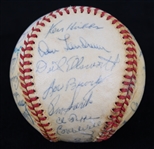 1962 Chicago Cubs Team Signed ONL Giles Baseball w/ 30 Signatures Including Ernie Banks, Ken Hubbs, Lou Brock, Buck O'Neil & More *Full JSA Letter* 