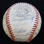 1962 Chicago Cubs Team Signed ONL Giles Baseball w/ 30 Signatures Including Ernie Banks, Ken Hubbs, Lou Brock, Buck O'Neil & More *Full JSA Letter* 