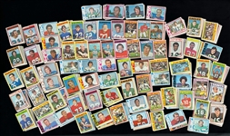 1972 Topps Football Trading Card Collection - Lot of 550+ w/ John Riggins Rookie Cards, Joe Namath, Johnny Unitas, Terry Bradshaw, OJ Simpson, Joe Greene & More
