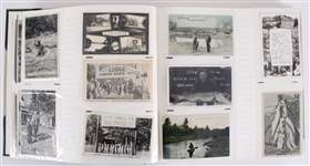 1900's-70's Massive Fishing Postcard Collection - Album of 500