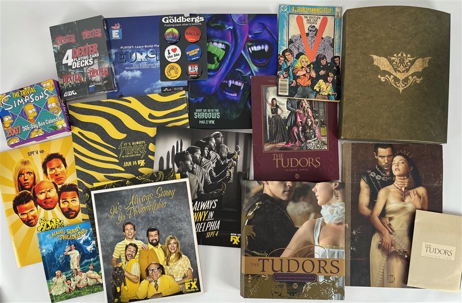 2000s Television Media Guide & Press Kit Collection - Lot of 19 w/ Its Always Sunny In Philadelphia, What We Do In The Shadows, The Tudors & More