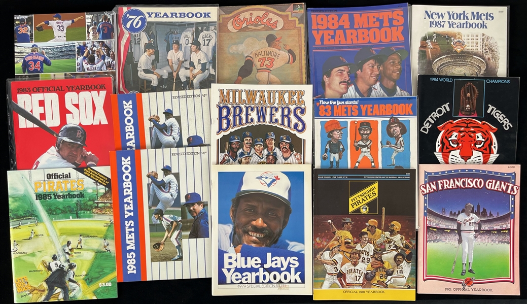 1963-2017 Baseball Team Yearbook Collection - Lot of 47