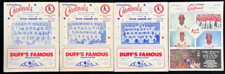 1981-1987 St. Petersburg Cardinals Official Scorebooks (Lot of 4)