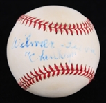 1984-94 Wilmer "Chinkey" Fields (d.2004) Negro League Player Signed Brown ROBAL (JSA)