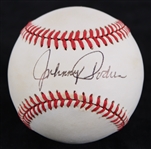 1986-89 Johnny Podres (d.2008) Brooklyn/Los Angeles Dodgers Autographed Giamatti RONLB (JSA)