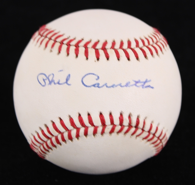 1989-94 Phil Cavaretta (d.2010) Chicago Cubs/White Sox Signed White ROBNL (JSA)