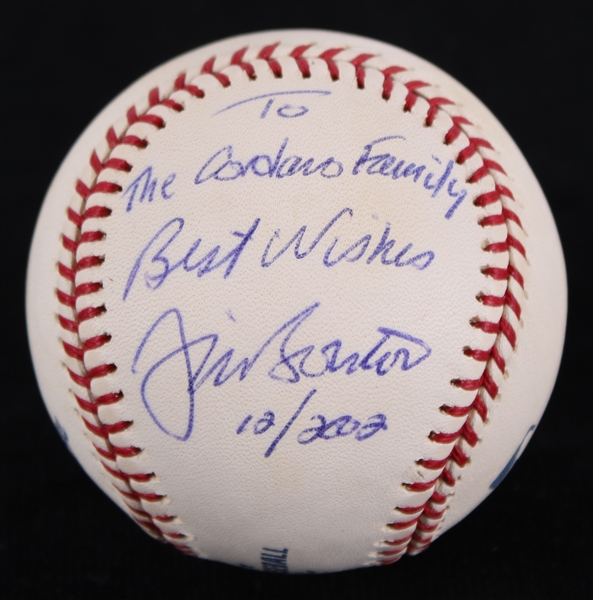1999-2015 Jim Bouton (d.2019) New York Yankees Autographed Selig ROMLB (JSA)