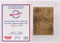 1995 Larry Bird Boston Celtics Hardcourt Legends Bronze Mint Card 401/1000