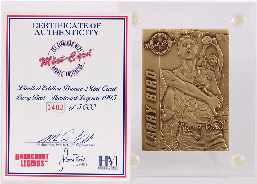 1995 Larry Bird Boston Celtics Hardcourt Legends Bronze Mint Card 402/1000