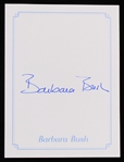 1989-93 Barbara Bush First Lady of the United States Signed 4" x 5.25" Name Card (JSA) 