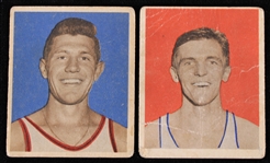 1948 John Norlander Washington Capitols #27 and Ray Kuka New York Knicks #39 Bowman Trading Cards (Lot of 2)