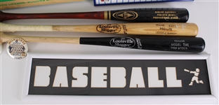 1950's-2000's Baseball Football Americana Memorabilia Collection - Lot of 9 w/ 1982 Brewers, Tudor TruAction Electric Football Game, Framed Chesterfield Advertisement & More