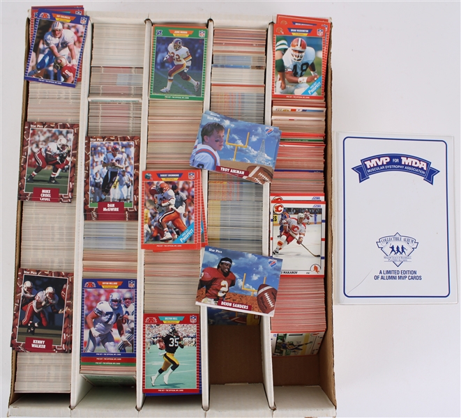 1980s-90s Football Star Pics, Pro Set, Score Hockey & MVP for MDA Set (Lot of 1000+)