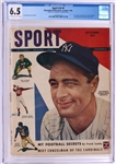 1948 Sport #v5  #4 Lou Gehring New York Yankees Cover (Jackson Bostwick Collection) (CGC Slabbed 6.5)