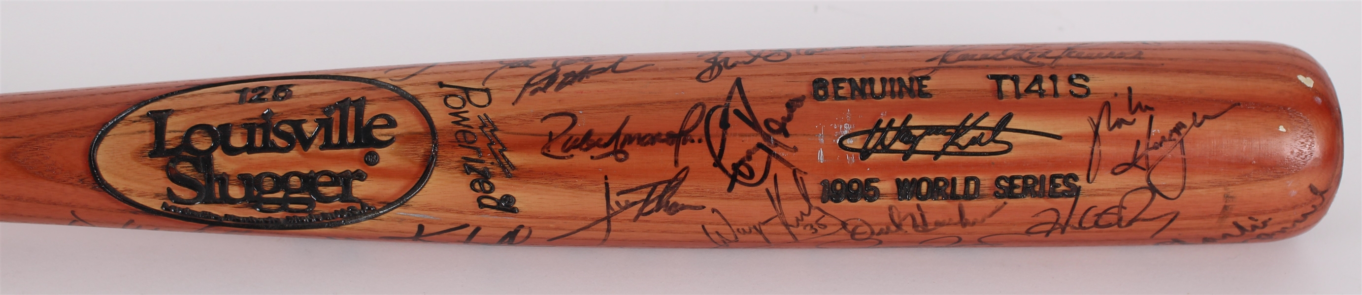 1995 American League Champion Cleveland Indians Team Signed Wayne Kirby Louisville Slugger Professional Model World Series Bat w/ 20+ Signatures (MEARS LOA) *Full JSA Letter*