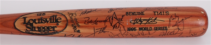 1995 American League Champion Cleveland Indians Team Signed Wayne Kirby Louisville Slugger Professional Model World Series Bat w/ 20+ Signatures (MEARS LOA) *Full JSA Letter*