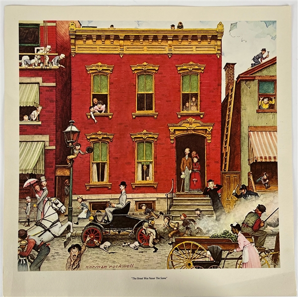 1952 Norman Rockwell The Street Was Never The Same 20" x 20" Lithograph