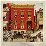 1952 Norman Rockwell The Street Was Never The Same 20" x 20" Lithograph