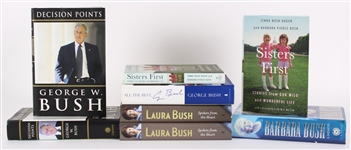 1990s-2010s George HW George W Barbara Laura Bush Signed Hardcover Books - Lot of 8 (JSA)