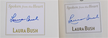 1990's-2010's George HW George W Barbara Laura Bush Signed Hardcover Books - Lot of 8 (JSA)