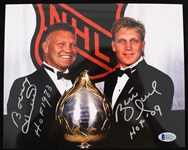 2018 Bobby Hull Chicago Blackhawks and Brett Hull St. Louis Blues Signed 8x10 Photo (Beckett)