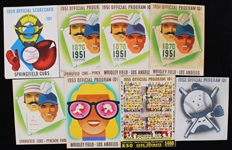1950s Chicago Cubs and Affilates Unused Scorecards and 1951 Springfield Cubs Signed Christmas Card (Lot of 8)