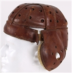 1910's-20's Rawlings Game Worn Lined Leather Football Helmet (MEARS LOA)
