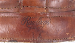 1910's-20's Rawlings Game Worn Lined Leather Football Helmet (MEARS LOA)