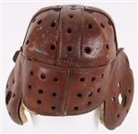 1910's-20's Rawlings Game Worn Lined Leather Football Helmet (MEARS LOA)