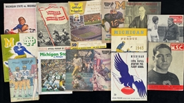 1940s-1990s Michigan State Programs, Football Guides, Scrapbook and more (Lot of 65+)