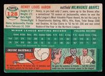 1954 Hank Aaron Milwaukee Braves Topps #128 Trading Card (VG-EX)