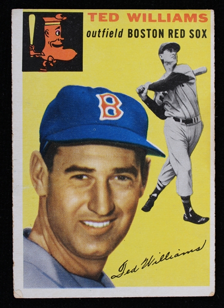 1954 Ted Williams Boston Red Sox Topps #250 Trading Card (VG-EX)