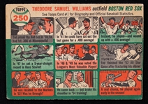 1954 Ted Williams Boston Red Sox Topps #250 Trading Card (VG-EX)